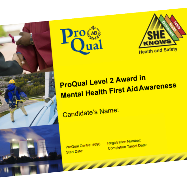 ProQual Level 2 Award in Mental Health First Aid Awareness