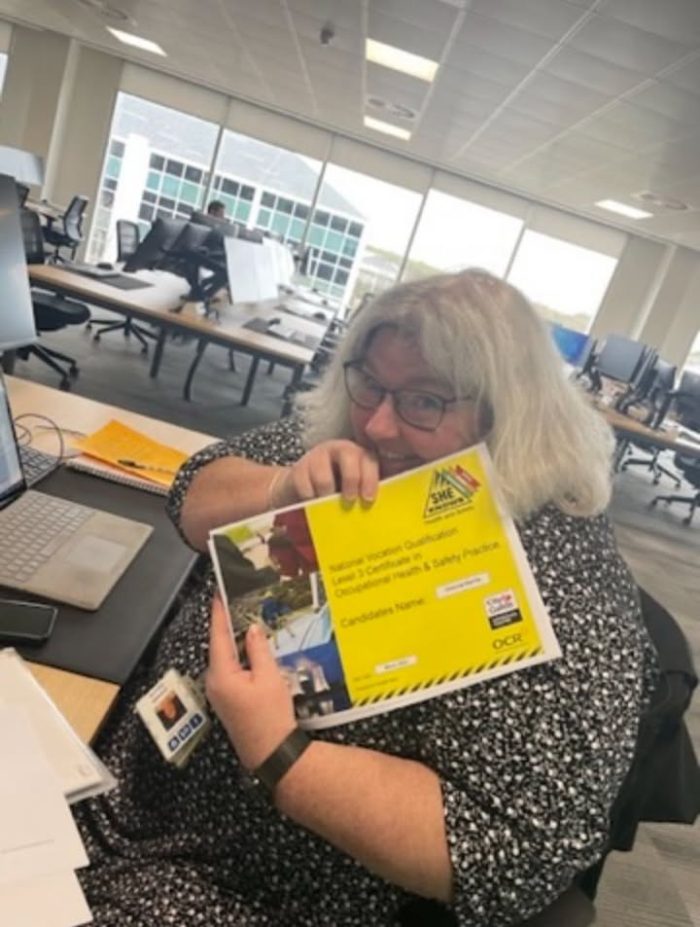 NVQ Success! 🥳

Thank you to Faye for sharing this fab photo of her colleague, Jo, celebrating completing the NVQ Level 3 Certificate in Occupational Health and Safety 😁

Throughout her NVQ, Jo worked with several of our assessors, each bringing their own knowledge and strengths to ensure all the requirements were met for Jo to receive her certificate - team work!

Thanks for choosing to do your L3 with SHE Knows, Jo, and we wish you all the best for the future! 

#nvq #professionaldevelopment #nvqsuccess #healthandsafety #healthandsafetytraining #healthandsafetyNVQ #sheknows #sheknowshealthandsafety